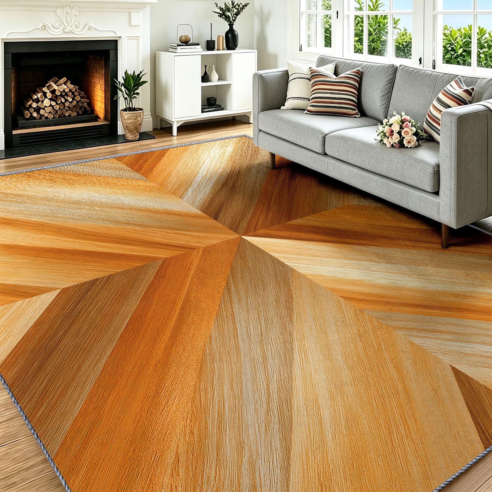 Alfombra de dormitorio geométrica ideal para confort en cocina y pasillo
