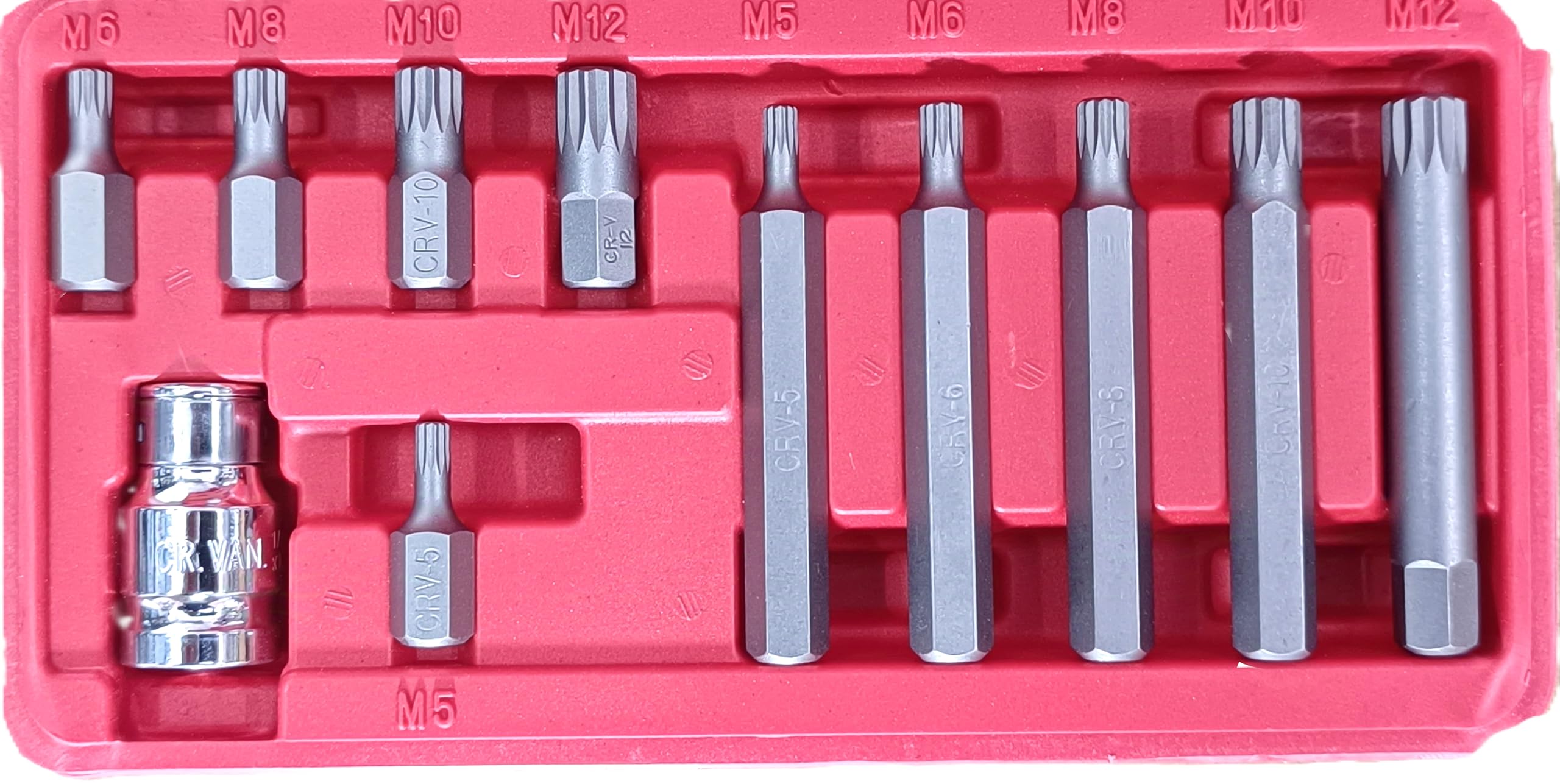 RAED™ 11 Pcs Spline Socket Set Spline Bit Set M5, M6, M8, M10, M12 Short 30mm & Long 70mm (B0DHPSN2BZ) Amazon Price History, Amazon Price Tracker