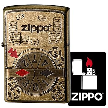 Amazon.co.jp: ジッポー(Zippo) ライター 防風 真鍮製 ROULETTE