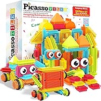 PicassoTiles 120pc Hedgehog Building Blocks PTB120 - STEAM Learning Toy for Preschool Kids Age 3+