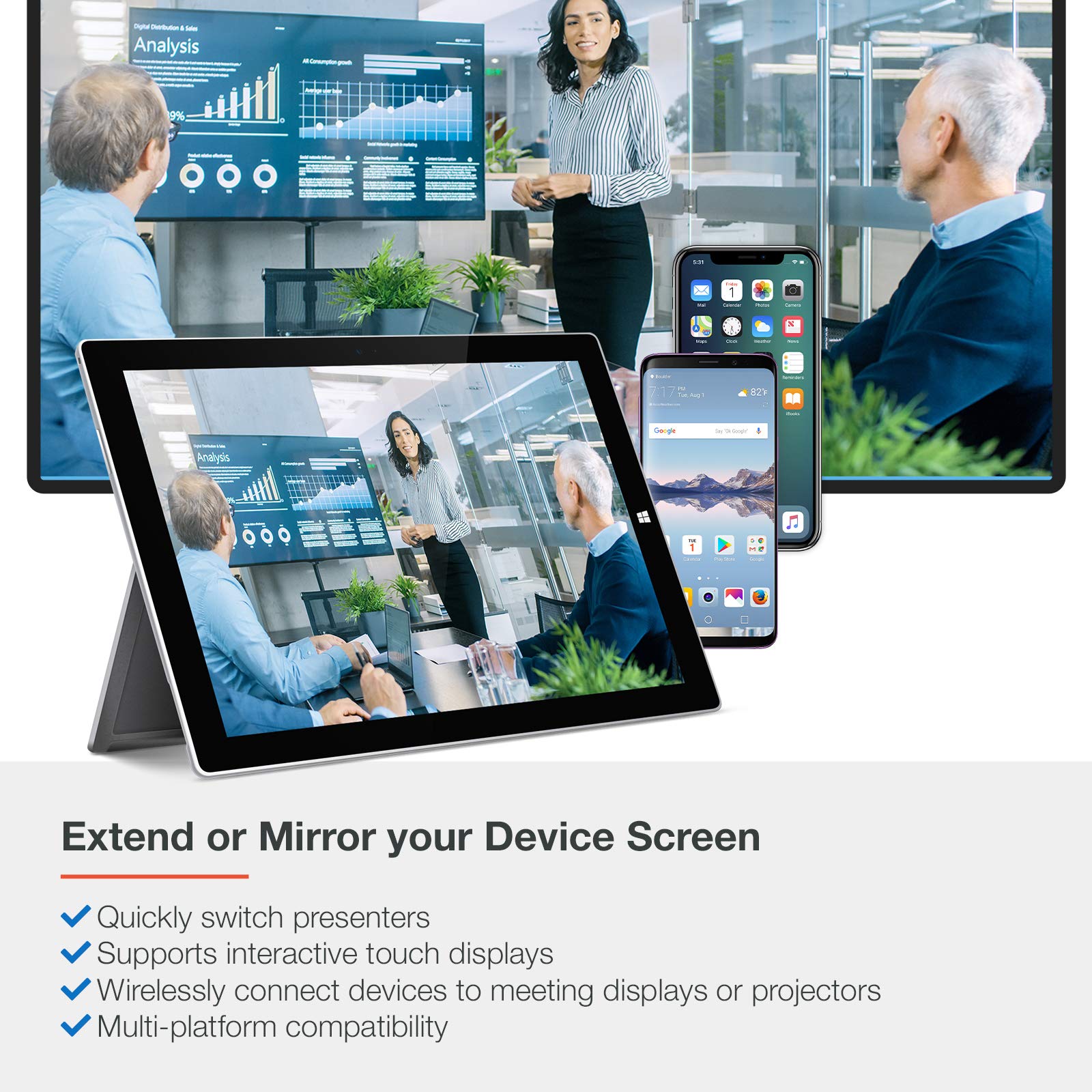 ScreenBeam 960 Wireless Display Receiver Native Screen Mirroring