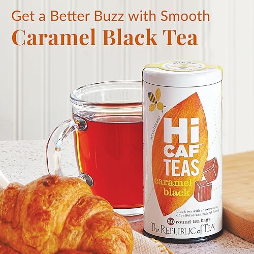 Miniatura 2 de The Republic of Tea  Té negro con caramelo HiCAF, 50 bolsitas de té, alto en cafeína