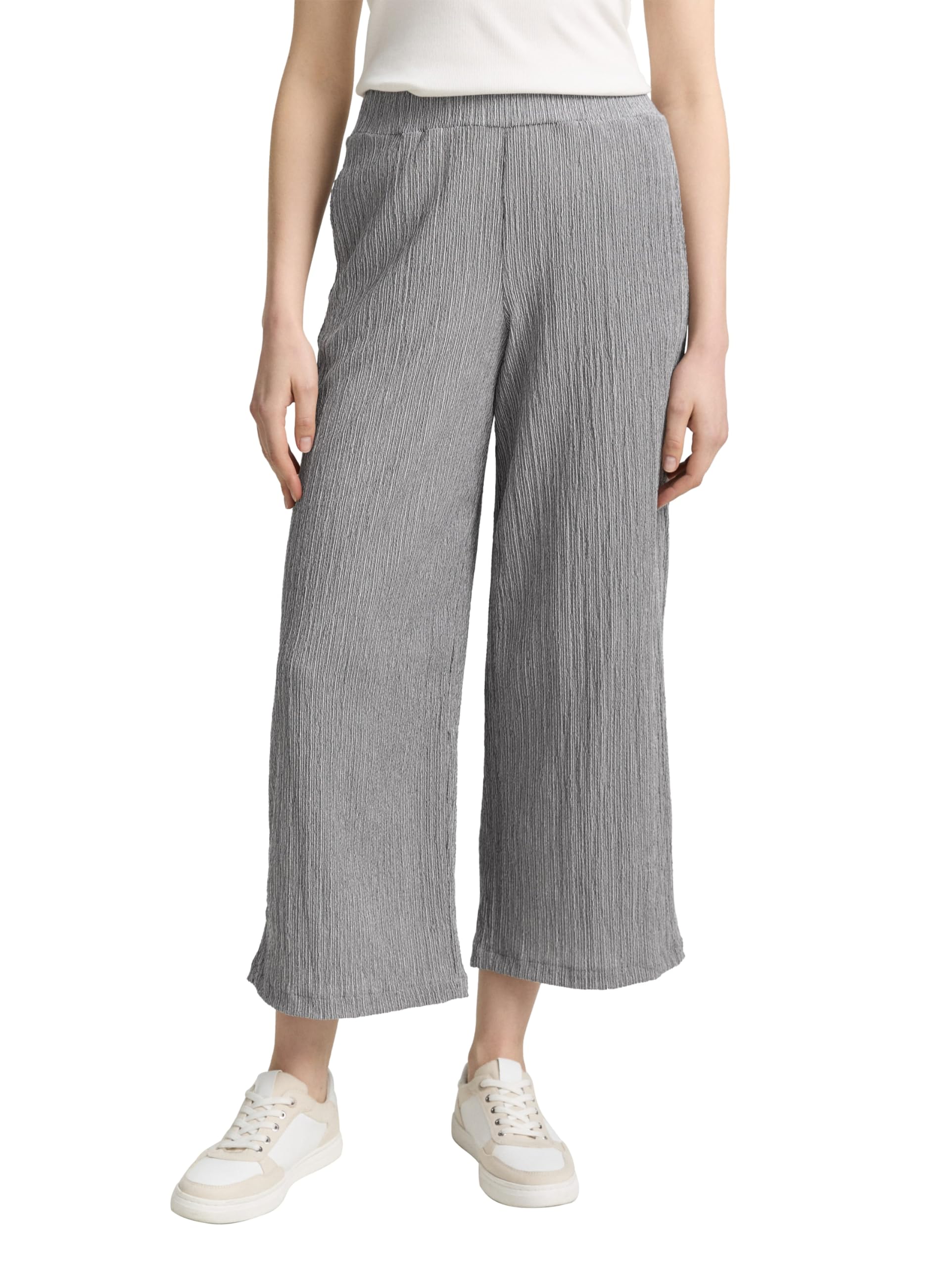 Tom Tailor Damen Crinkle Culotte Hose