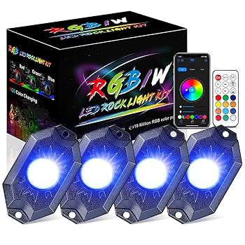 Amazon.com: SWATOW INDUSTRIES - Luces de roca LED RGB de 4