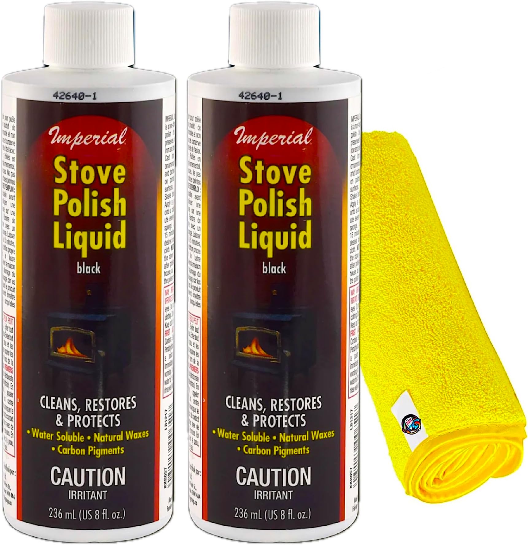 Imperial KK0059 Stove Polish Paste, Black, 6oz. Jar