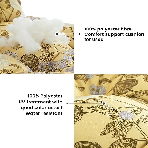 Miniatura 3 de ARTPLAN Cojín para silla de exteriores, cojín de respaldo alto para patio con lazo para silla mecedora Adirondack, 44 x 21 x 4 pulgadas, 1 unidad,