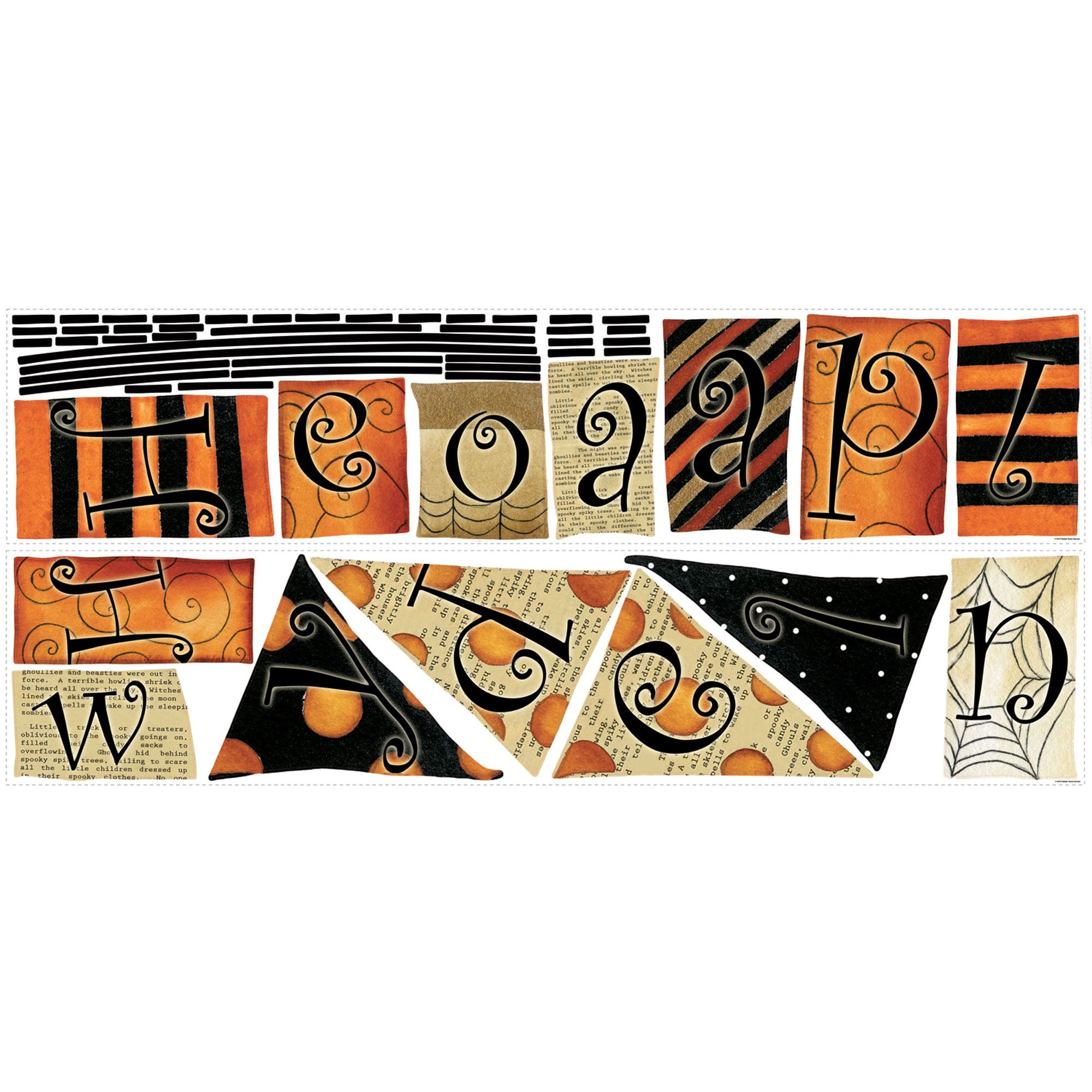 RoomMates Happy Halloween Wimpel – Abziehbarer Wandaufkleber-Set (157,5 Cm Breit) Für Gruselige Dekoration