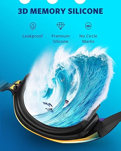 Miniatura 6 de Aegend - Gafas de natación, paquete de 2 gafas de natación sin filtraciones, para adultos, hombres, mujeres y jóvenes