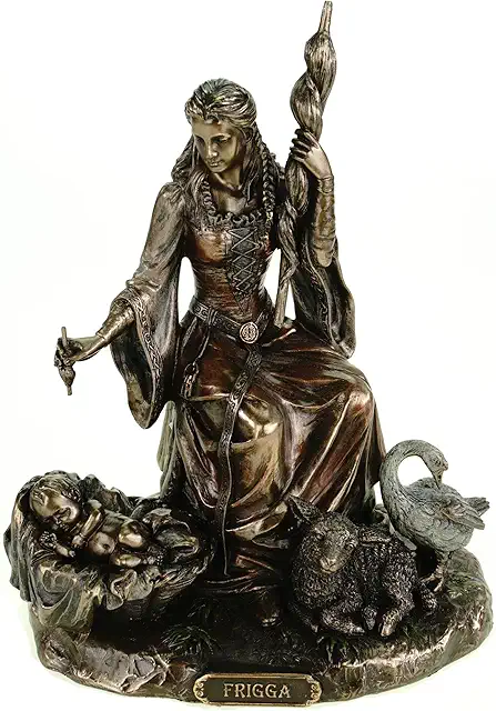 Verona Frigg Bronze Sculpture - Norse Goddess of Love Statue