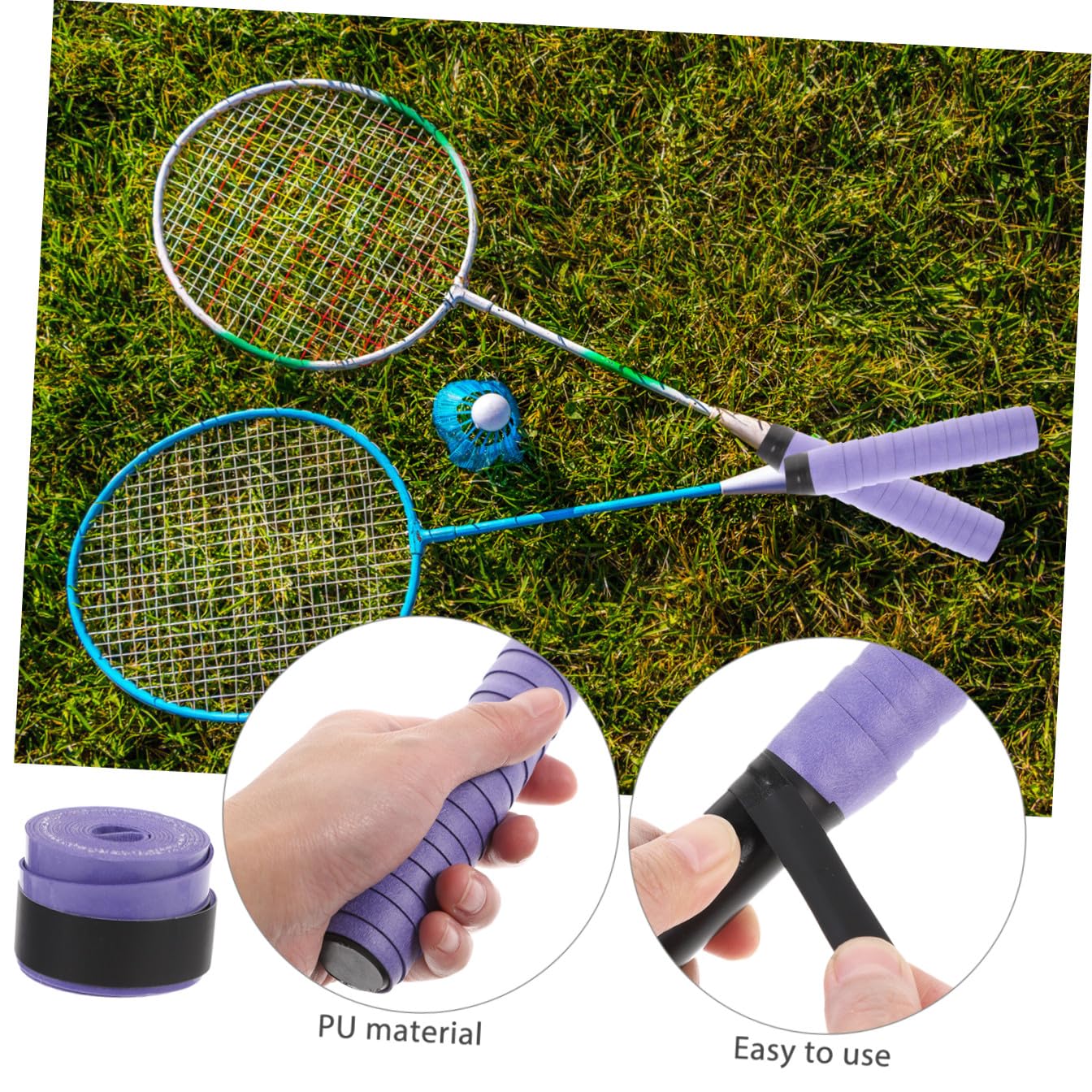 Toyvian Fascia bandalette strenne Impugnatura Assorbente per Racchetta da Tennis overgrip per Racchette da Badminton Fasce per Racchette assorbenti Il ​​Sudore Viola,Porpora