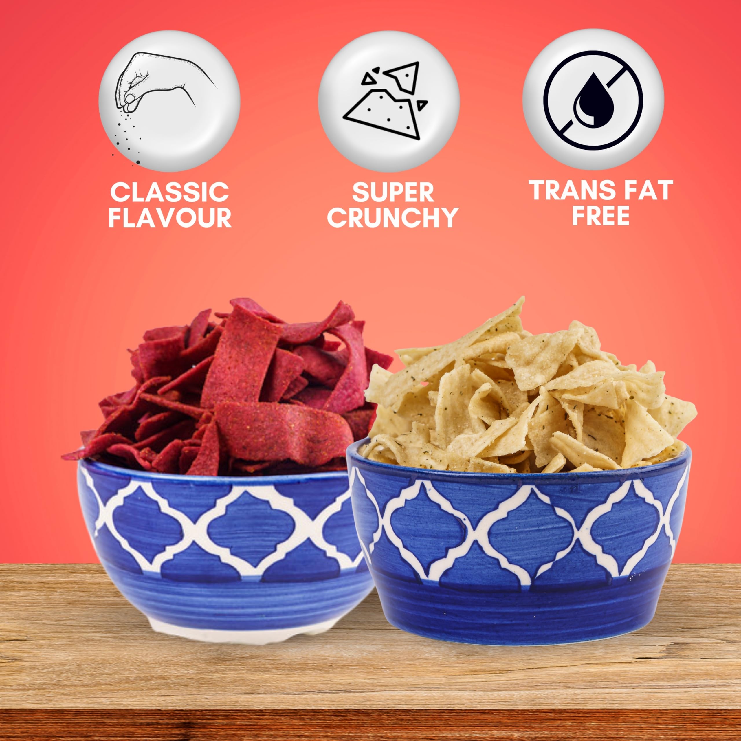 Healthy Master Beetroot & Oats Chips Combo 100g - Pack of 2 | Light & Crispy Chips, high protein | Natural ingredients, Vegan, Gluten Free, No Palm Oil, No Artificial Preservatives, Trans Fat Free, Low Calorie 3