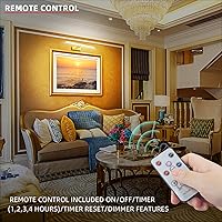 Vista 2 de FUNCHDAY Luz para Cuadros, Luces de Arte a Batería para Pared, Luz Inalámbrica con Control Remoto para Pinturas con Temporizador y Regulable