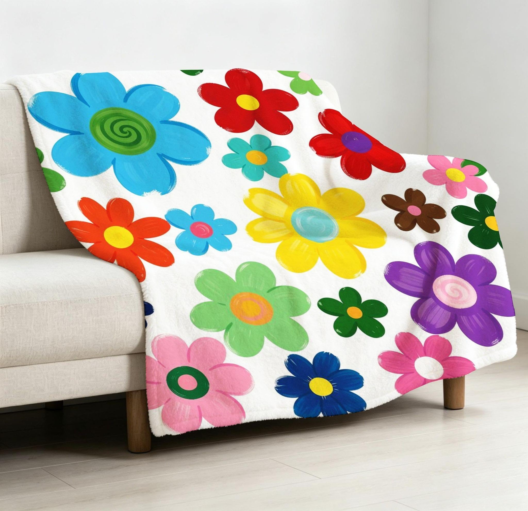 Manta Entretiempo Grande, Flores de Colores, 220x240 cm, AQ8693