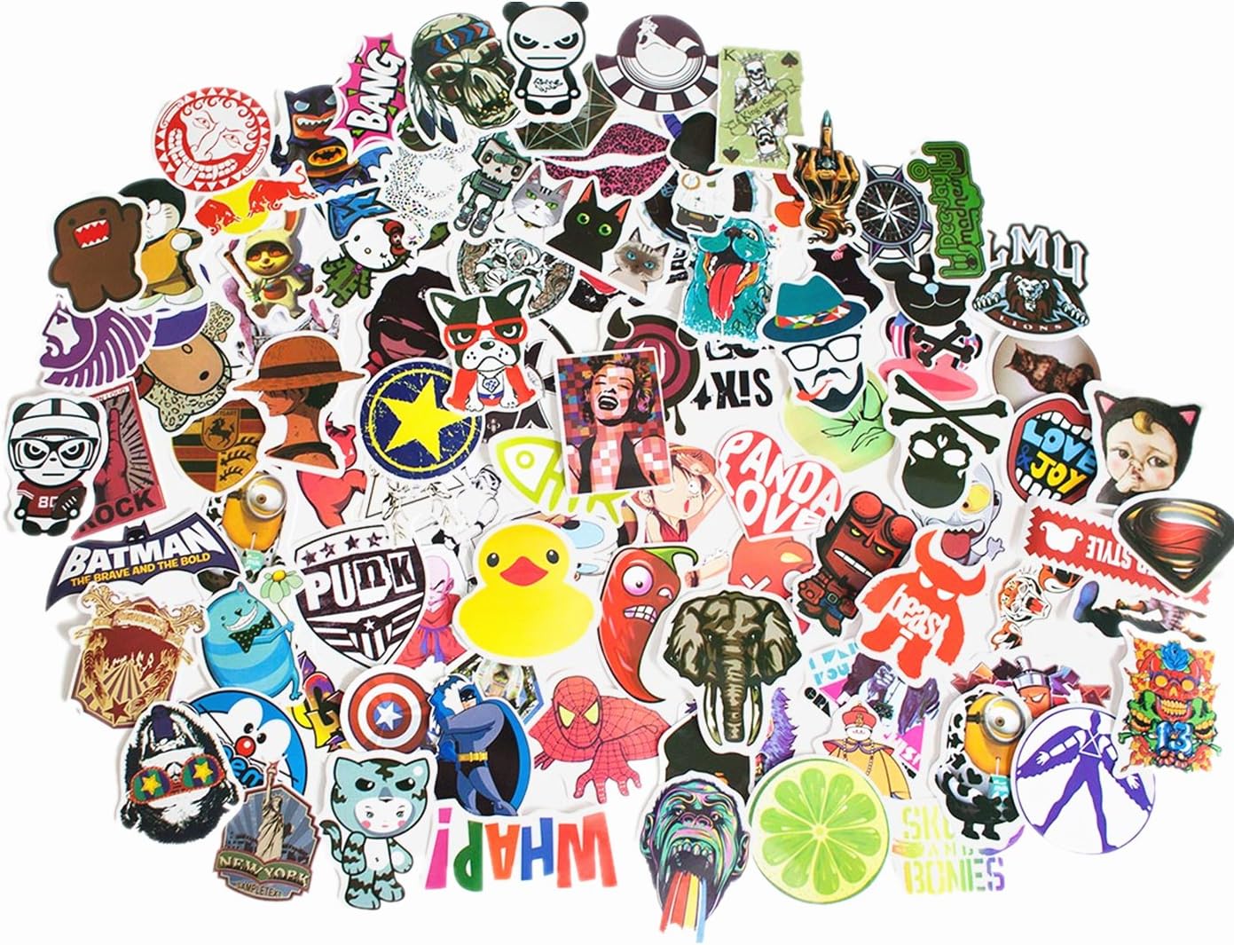 MEGA Cool Graffiti Stickers Decals Vinyls | Pack of 100 Finest Quality | Perfect To Personalize Laptops, Skateboards, Luggage, Cars, Bumpers, Bikes, Bicycles | The Mezele Store