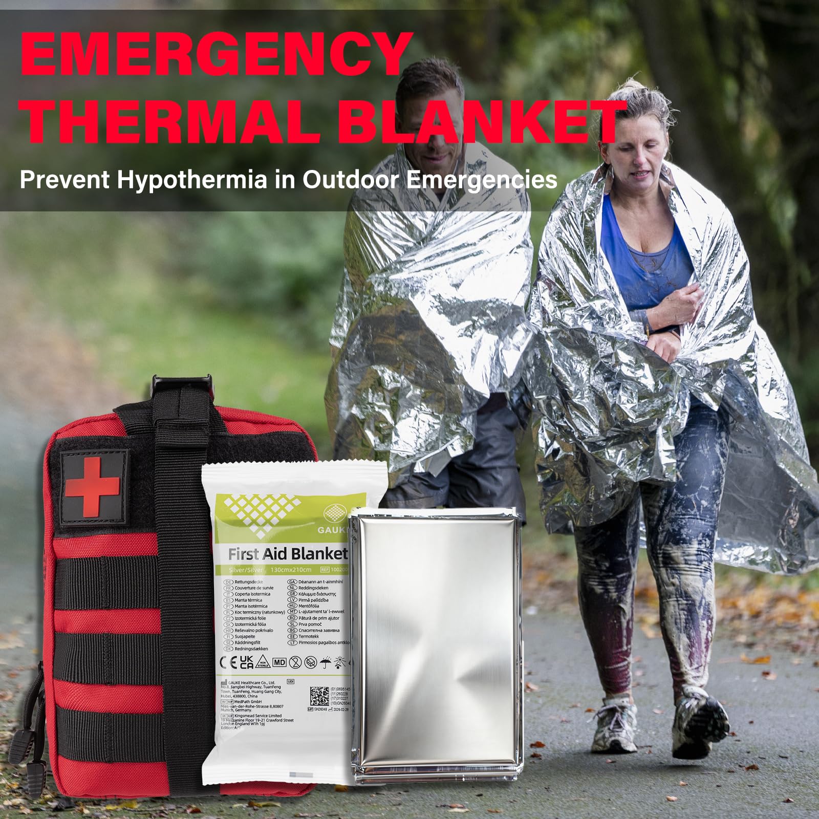 336 Stück Survival First Aid Kit Outdoor Notfall Trauma Ausrüstung Erste Hilfe Set Medizinische Taktische Tasche Medizinische Tasche für Zuhause, Auto, Schule, Camping im Freien