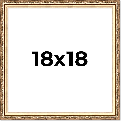 Vista 288 de Poster Palooza Marco de fotos de madera tradicional dorado antiguo de 6 x 18 pulgadas con plexiglás acrílico UV, respaldo de tablero de espuma