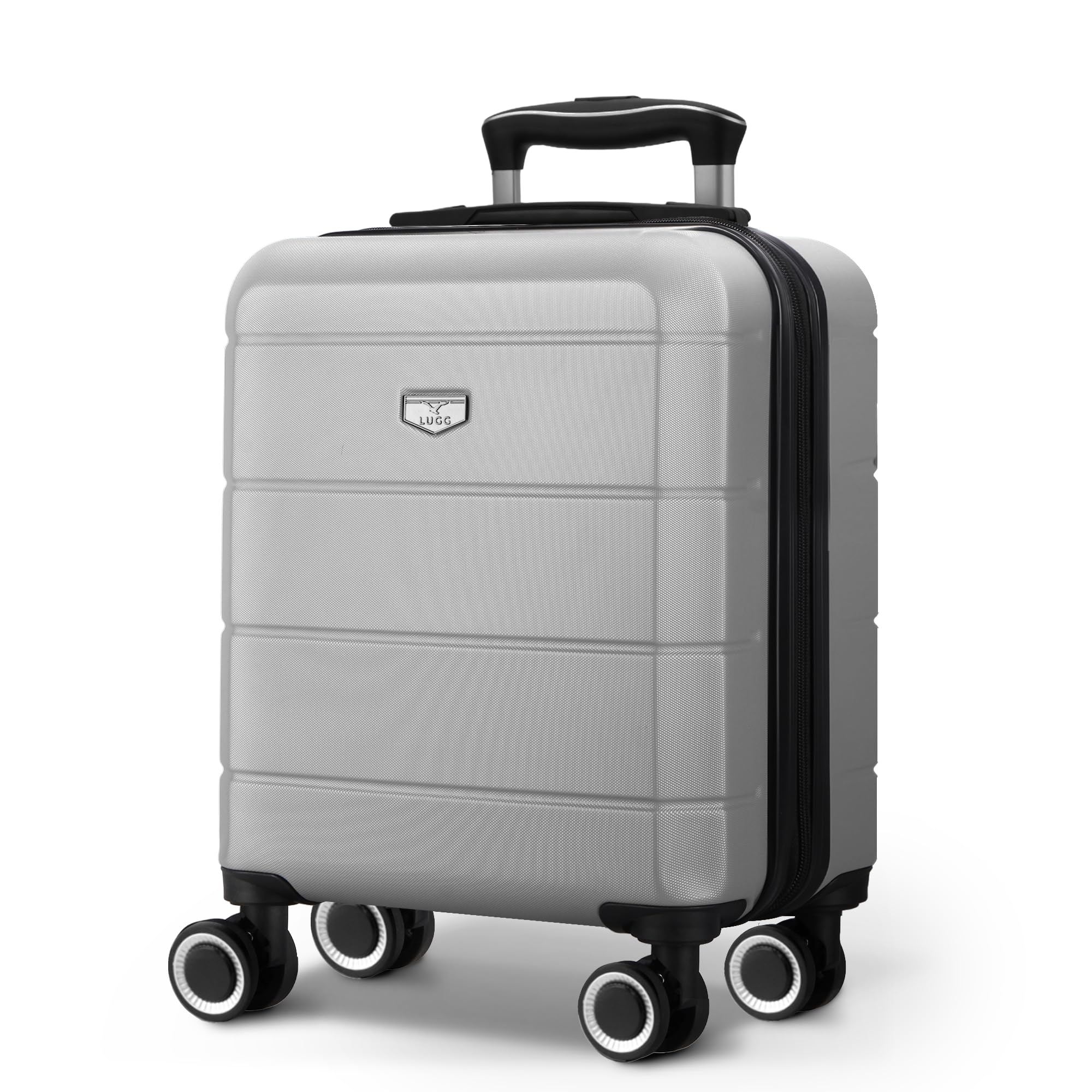 LUGG - Jetset 40cm Suitcase - 40x30x20cm- Ryanair Compatible - Underseat Size - Hard Shell ABS - Spinner & Removable Wheels - Lightweight Travel Luggage- Cream/Brown — view 43