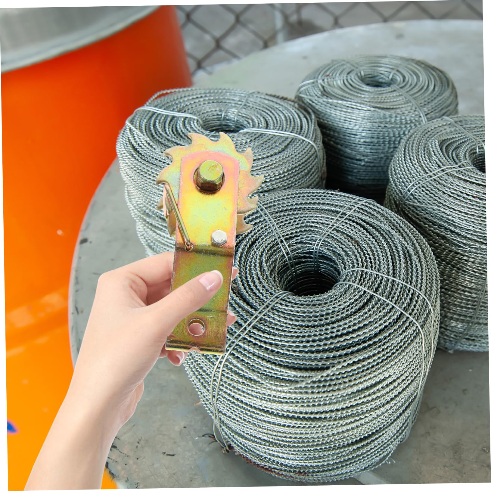 Ciieeo 4 Pezzi Tenditore Cavo per Recinzione e Resistente Strumento per Tensione Filo Installare e Leggero per Linee Esterne