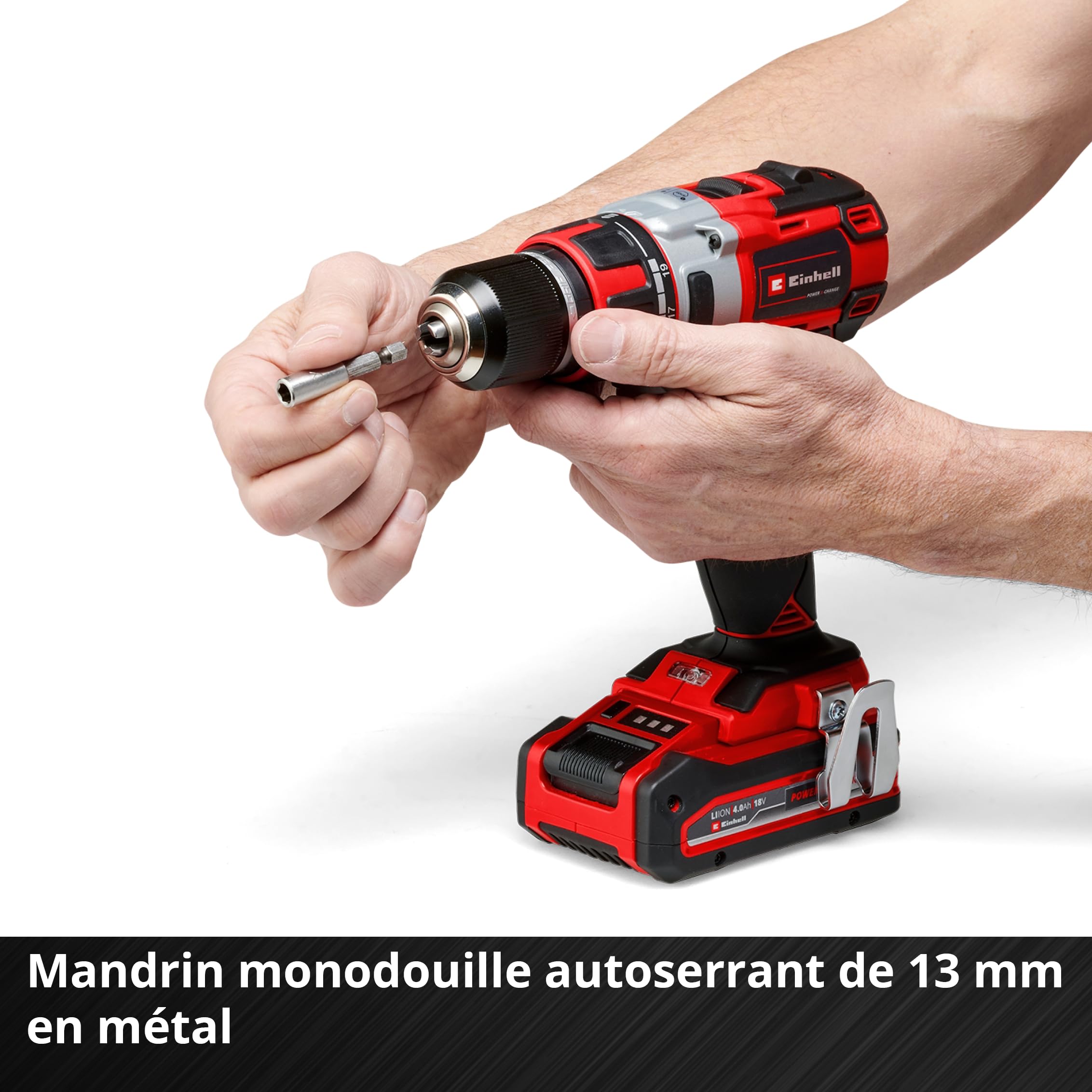 Einhell Professional Perceuse visseuse sans fil TP-CD 18/80 Li BL-Solo Power X-Change (18V, moteur Brushless, couple 80 Nm, Mandrin 13mm) Livré sans Batterie ni Chargeur