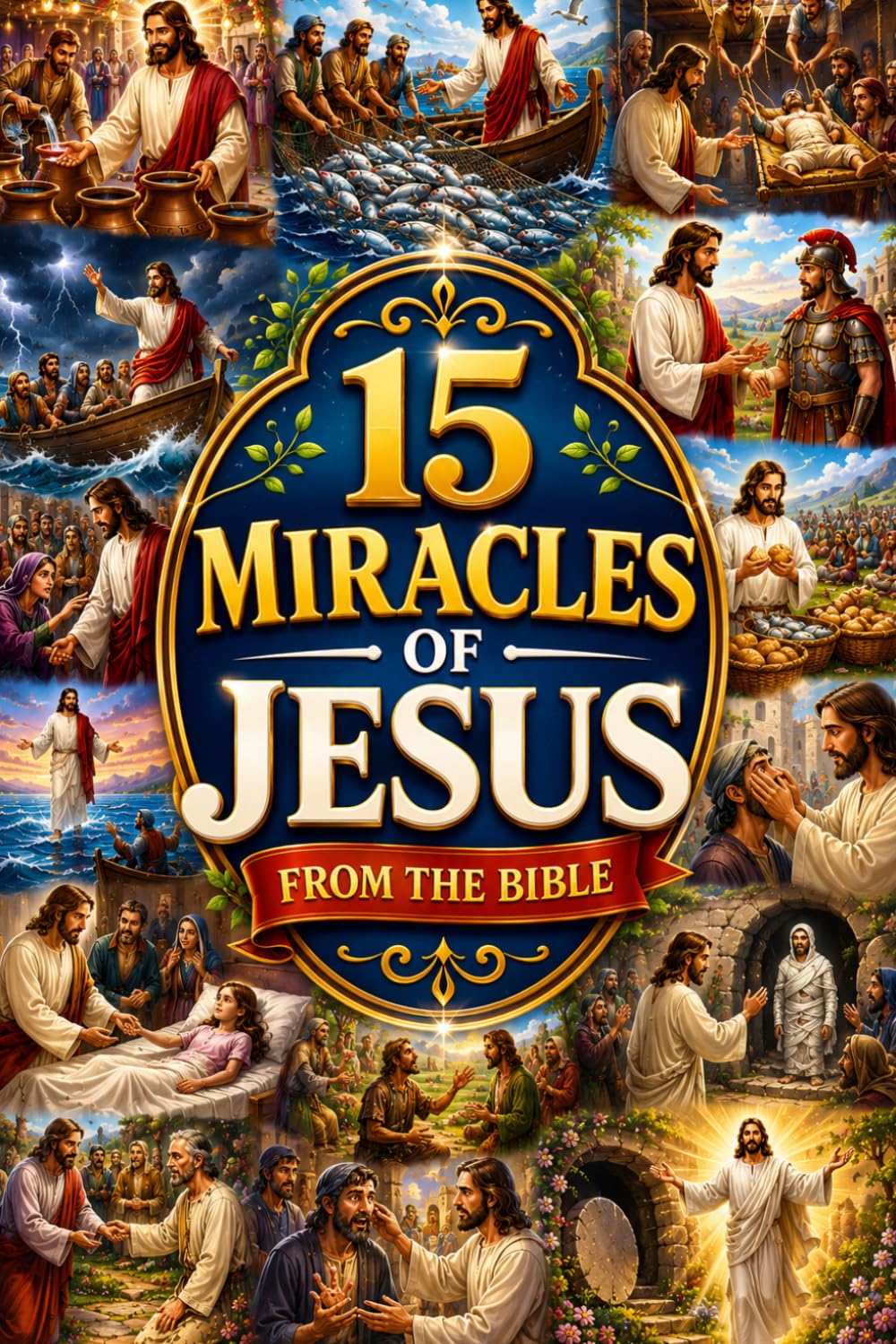 MIRACLES OF JESUS: A Faith-Filled Christian Colouring Journey Through the Amazing Miracles, Love, and Teachings of Jesus