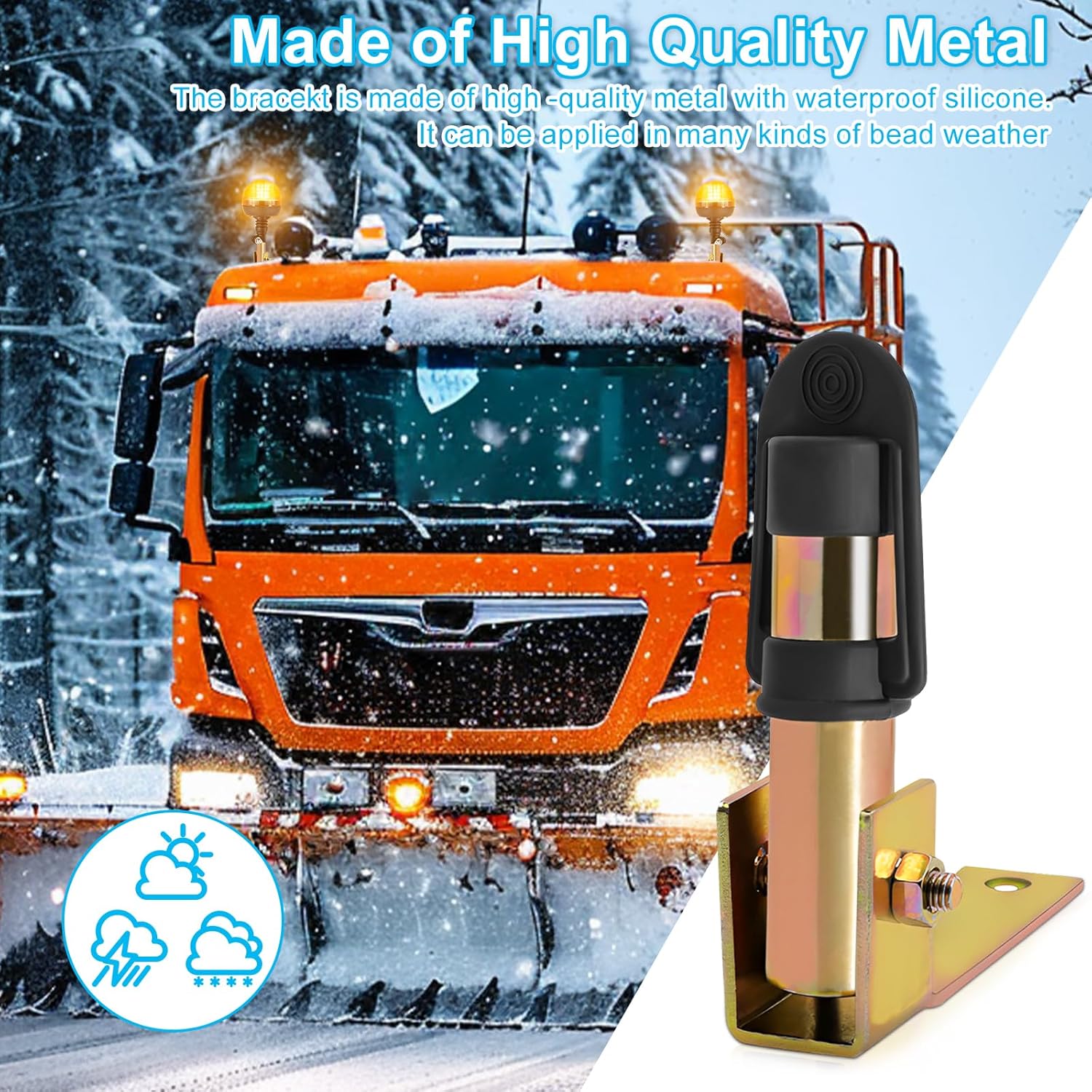jose2015 1PCS Mounting Brackets For Rotating Amber Beacon Light，Rotating Beacon Light Bracket for Flashing Rotating Warning Lights on Forklifts, Tractors, Trucks, Construction Vehicles L shape