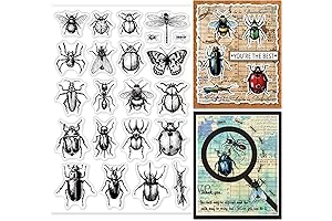 GLOBLELAND Clear Silicone Halloween Insect Stamps