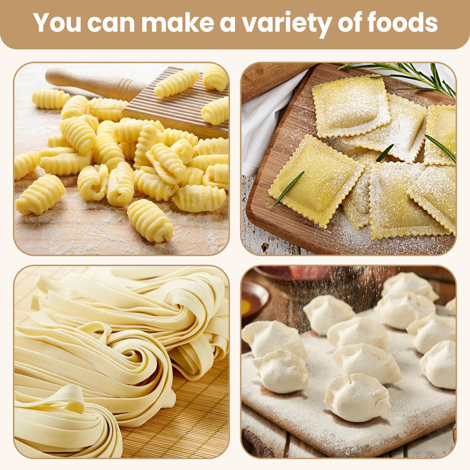 3 sztuki drewnianych desek do wykrawania ciastek i wałkiem do makaronu, deska Gnocchi, 20,6 x 8,1 cm, drewniana deska do makaronu, wysoka wydajność, akcesoria do makaronu, tortellini
