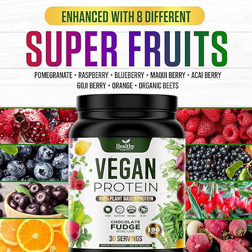 Miniatura 5 de Proteína vegana en polvo 100% proteína a base de plantas para músculos y recuperación, BCAAs, sin lácteos y soja, sin gluten, sin OMG, proteína de