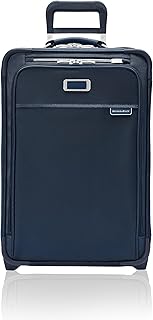 Essential 22" 2-Wheel Expandable Carry On - Luggage for Travel, Suitcases with Wheels, Softside Rolling Bag for Men & Women, Self-Repairing Zipper - Baseline Collection, Navy