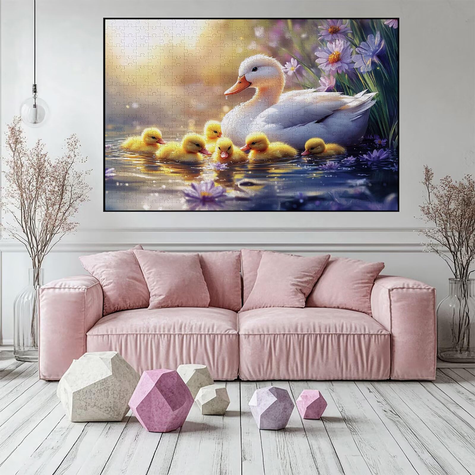 Puzzle 3000 sztuk kaczka puzzle dla dorosłych kwiaty 122 x 81 cm unikalne rzemiosło klasyczne 3D drewniana układanka do rodzinnych gier biznesowych, układanka zrób to sam do dekoracji ścian domu