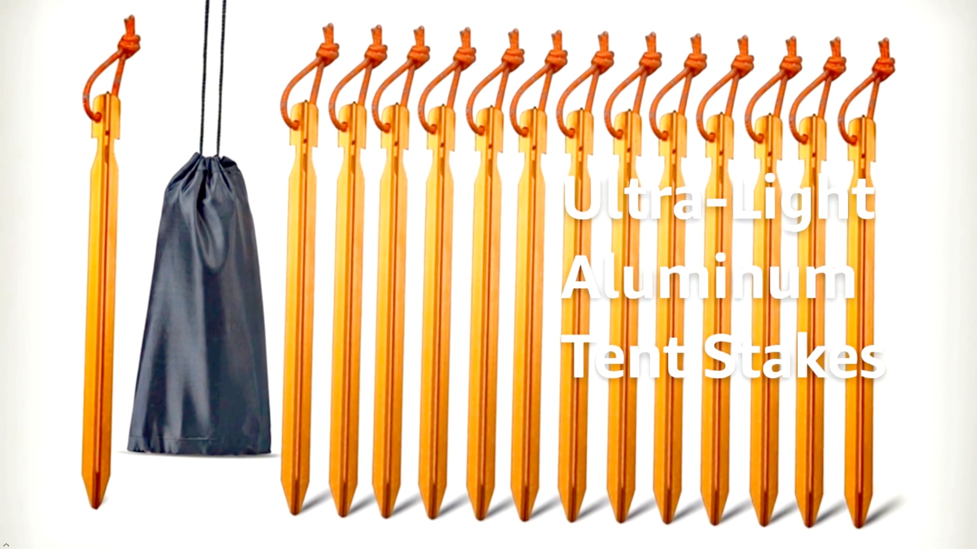 12 Pack Tent Stakes 7075 Ground Camping Stakes Non-Rust Metal Tent Pegs