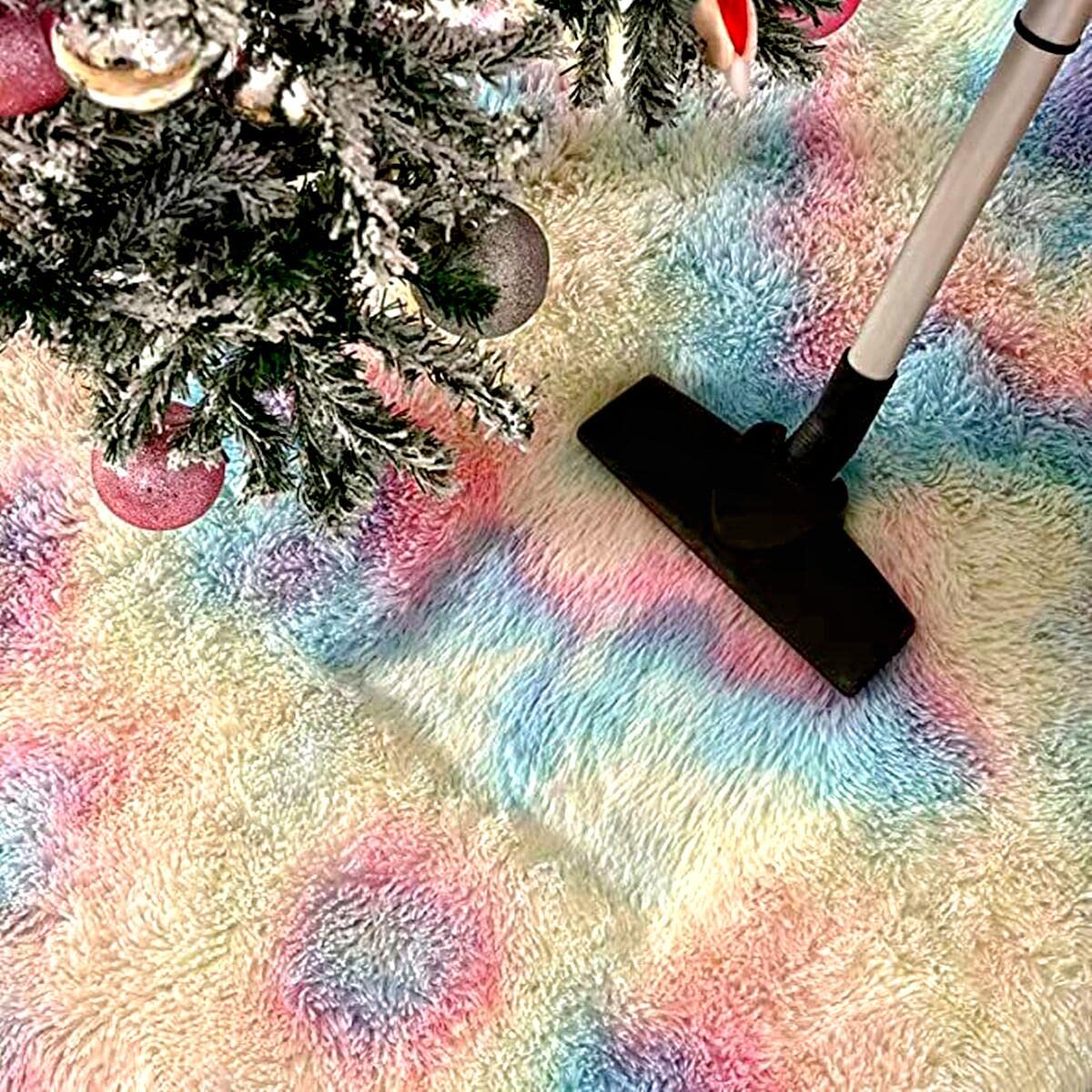 Tapis Chambre Tapis de Décoration Moelleux Shaggy Longues Soft pour Salon antidérapant for Bedrooms Living Kids Rooms Decor (Arc en Ciel, 160X200CM)