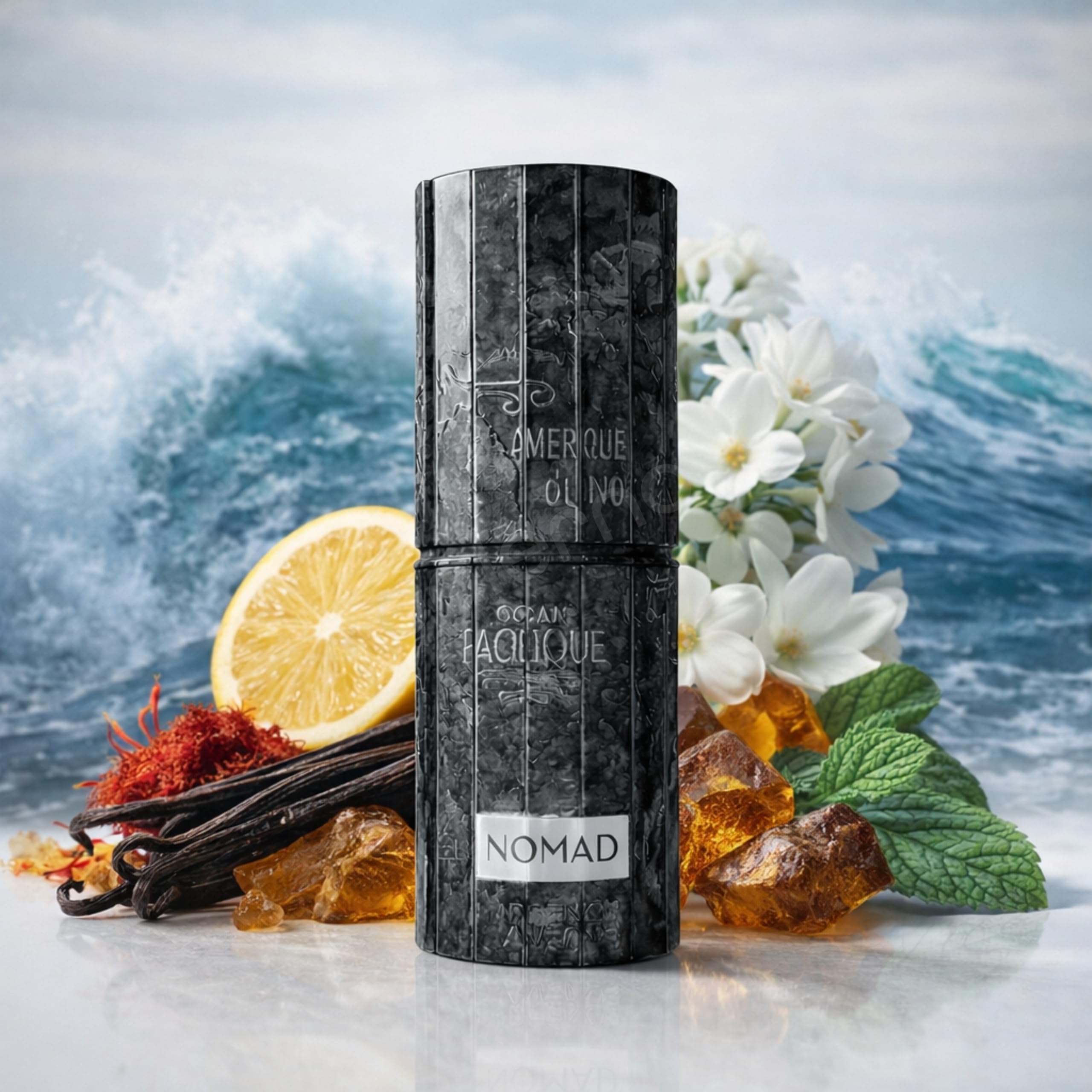 FRENCH AVENUE Nomad Parfüm Extrait de Parfum Unisex 100ml Orientalisch Holzig Süß Aquatisch Safran Zitrone Weiße Blüten Meeresnoten Vanille Amber Patchouli Langanhaltender Luxus Duft