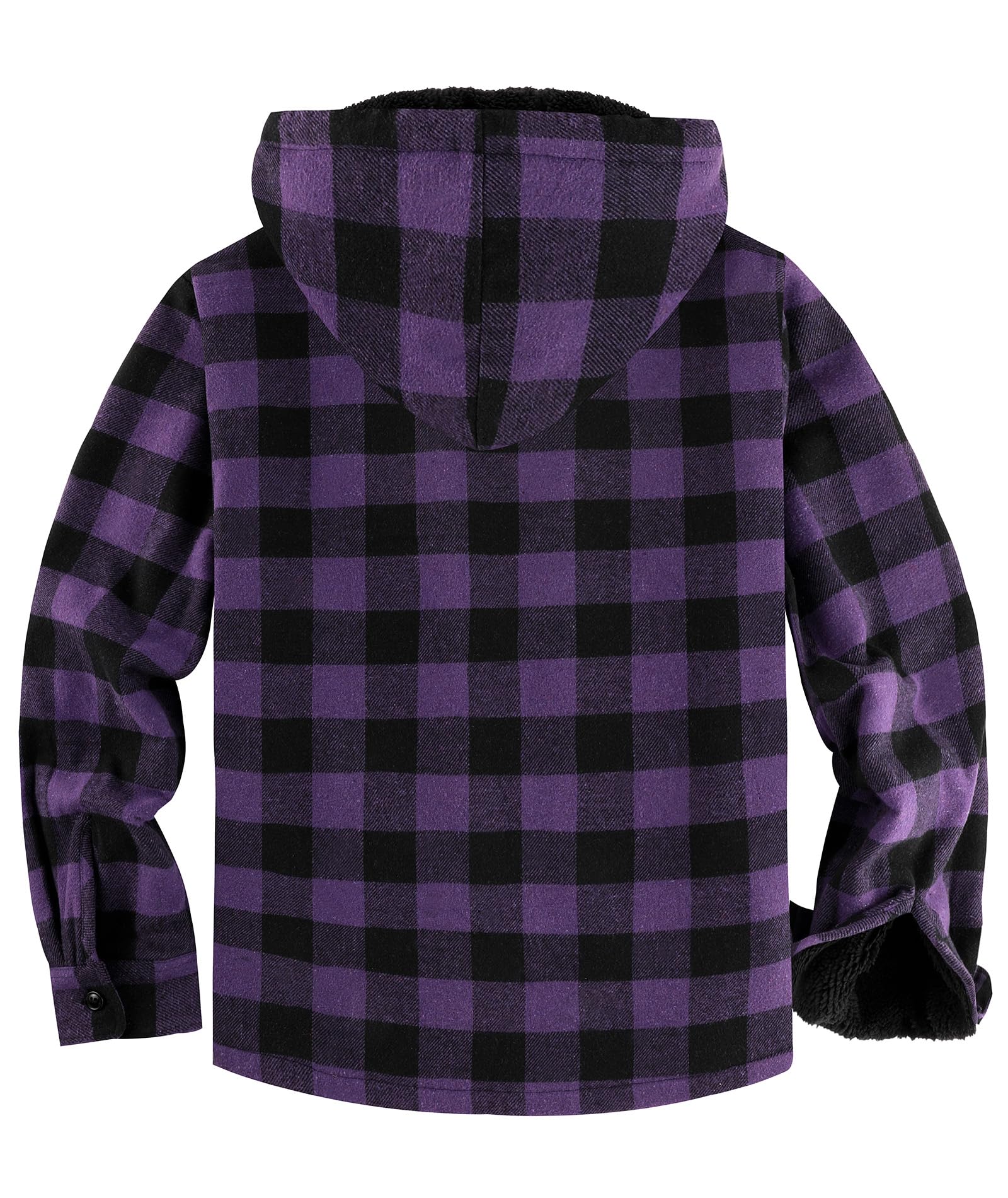 SwissWell Hemdjacke Herren Verdicken Karierts mit Reißverschluss Flanelljacke Plüschfutter Freizeit Gefüttert Kapuzenpullover Männer Winter Hemd Fleece Hoodie Winterjacke mit Taschen