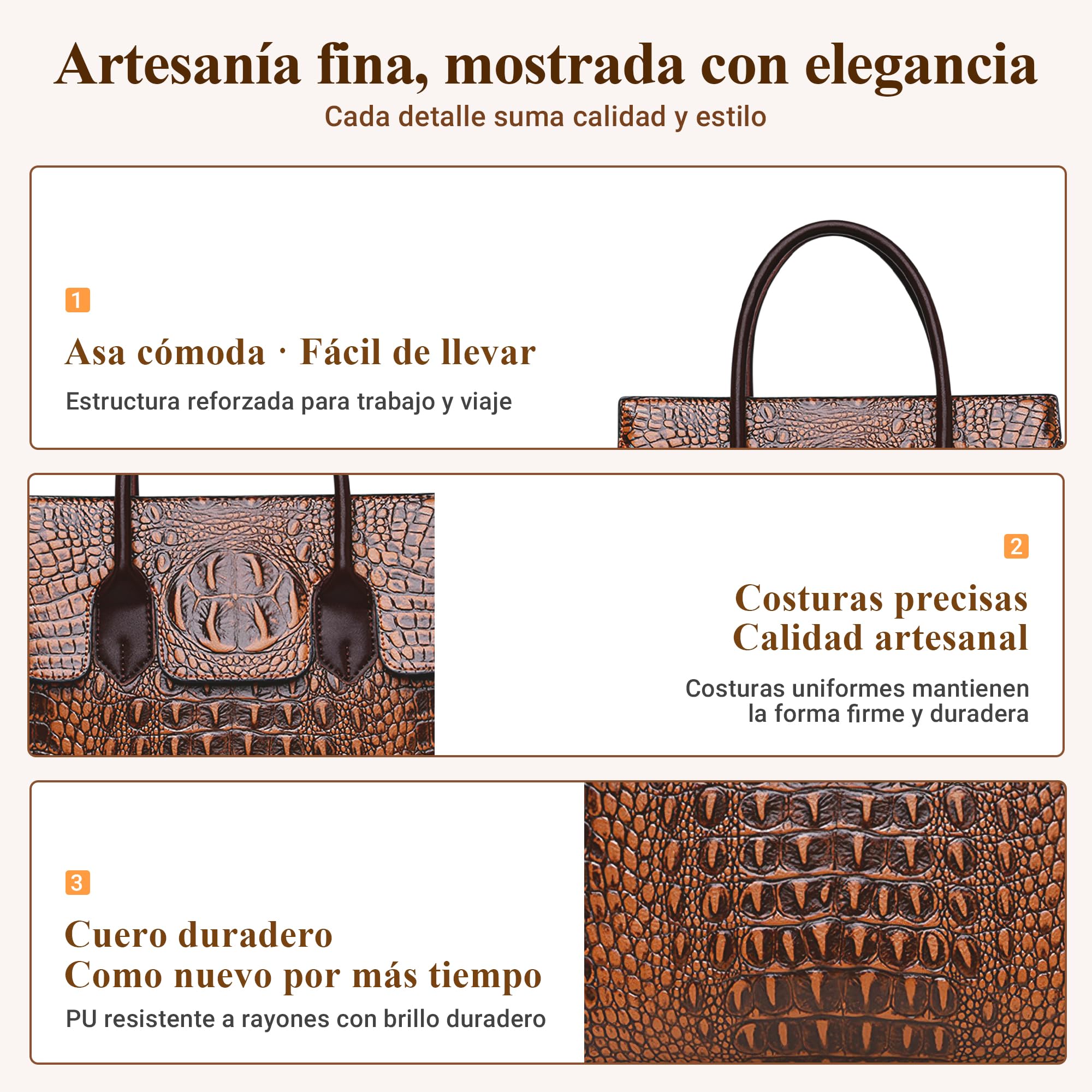 DIRRONA Elegante Bolso Bandolera Mujer Gran Casual Para Viajes y Trabajo - PU Cuero Con Patrón De Cocodrilo Amarillo