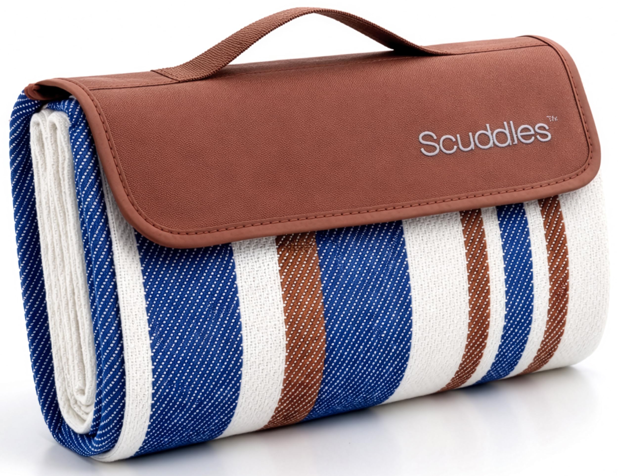 scuddles Manta de Picnic Extragrande de 203 x 203 cm, 3 Capas, Manta de pícnic, Impermeable, práctica Alfombra, Bolsa de Transporte, Manta de Primavera y Verano para la Playa
