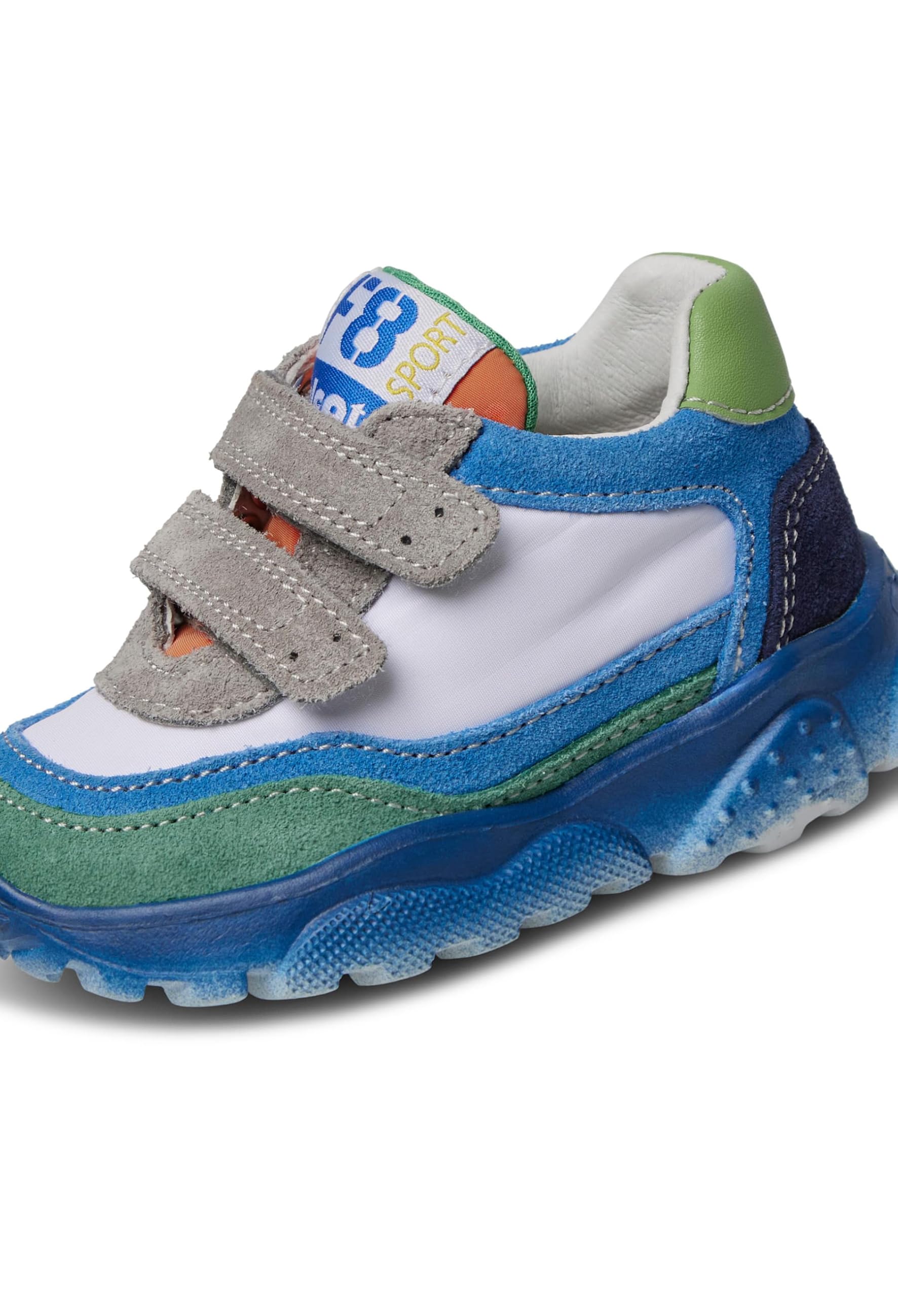 Falcotto Sneakers in Suede e Tessuto Tecnico, Azzurro-Verde 27