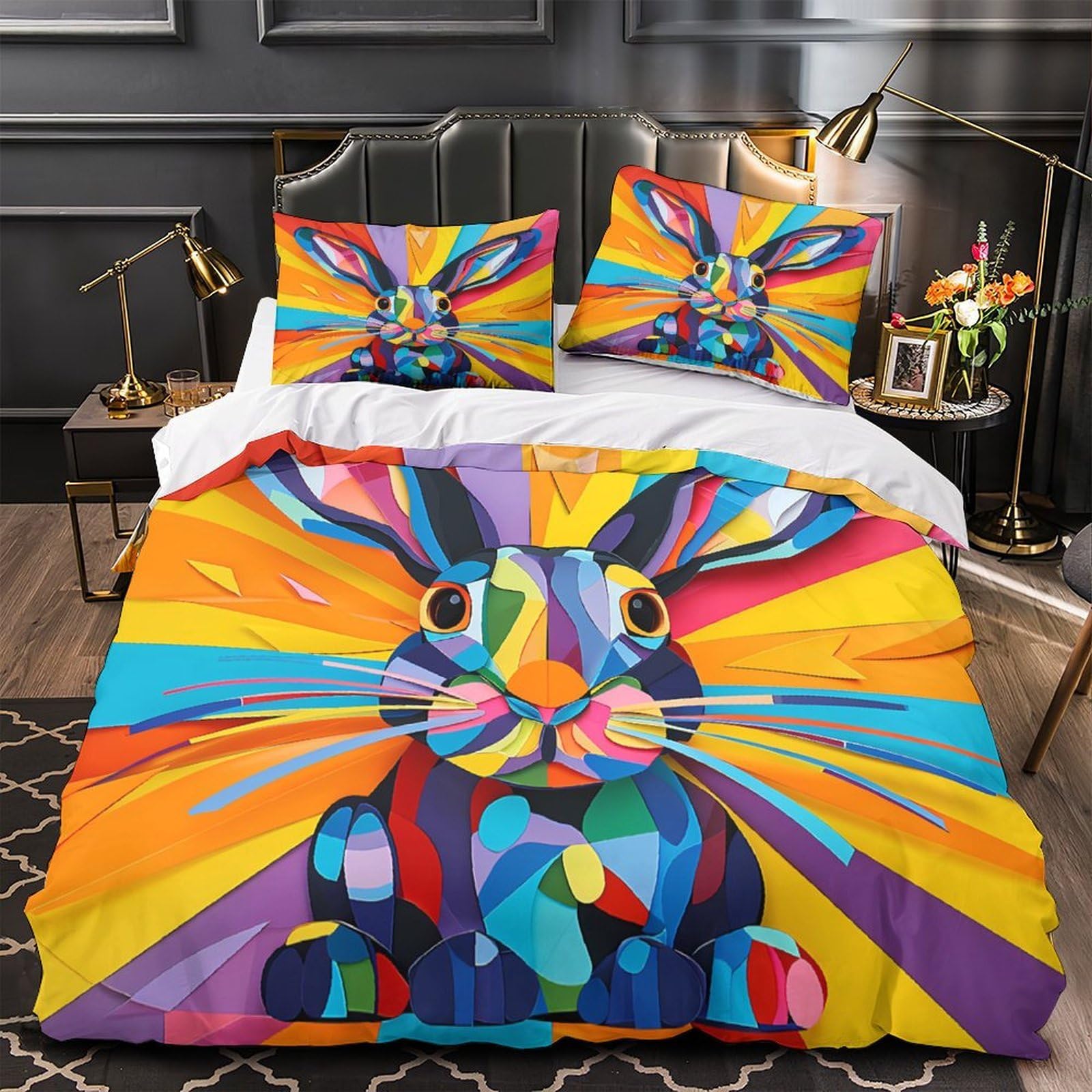 Housse de couette jungle tropicale 200x200 pour une chambre d'ado style évasion