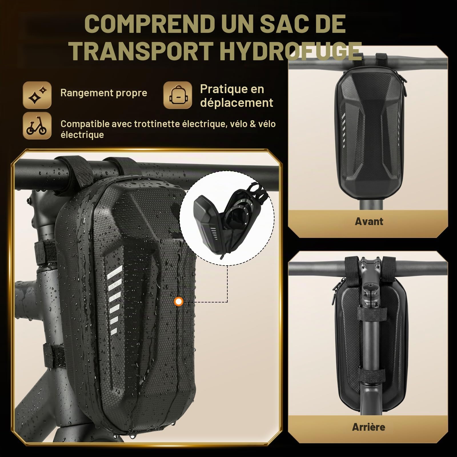 Antivol pour scooter électrique avec serrure à combinaison, chaîne antivol de 90 cm avec sac, serrure à menottes pour scooter électrique et vélo, protection antivol sans clé