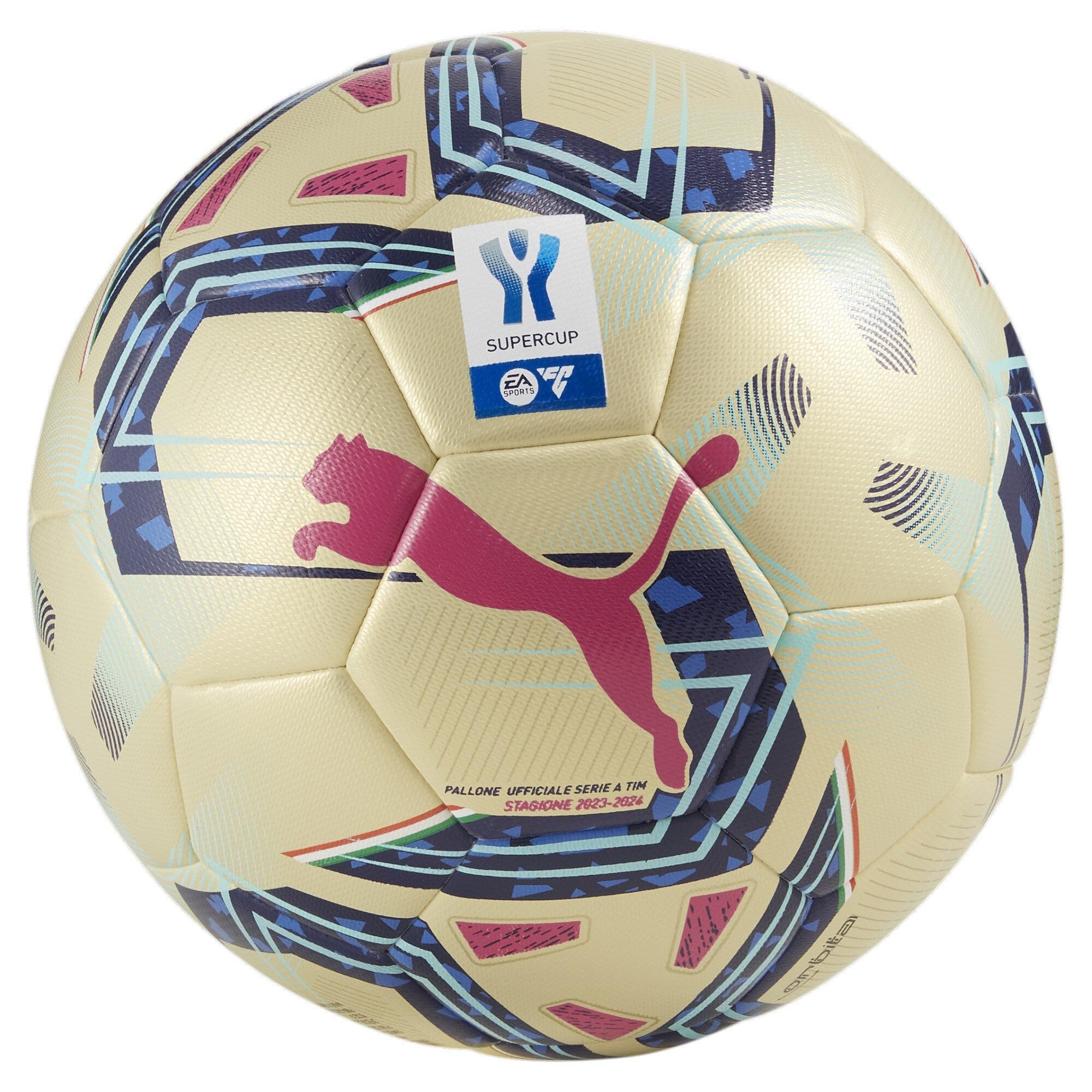 PUMA Pallone Calcio Orbita Serie A Super 2023/24 Fantasia Giallo 5