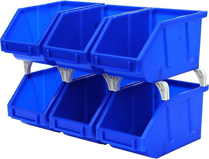 King's Rack 6Pack Stackable Storage Bins System Tool Part