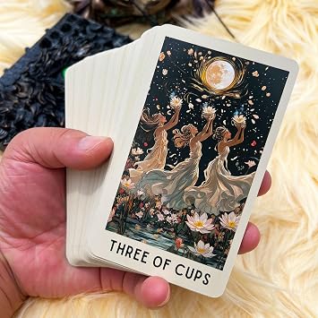 DPEHAKMK Tarot Deck Unique, 78 Floral Tarot Cards with Guidebook, Modern Witch Tarot for Beginners and Experienced Readers, Divination and Spiritual Growth Tool