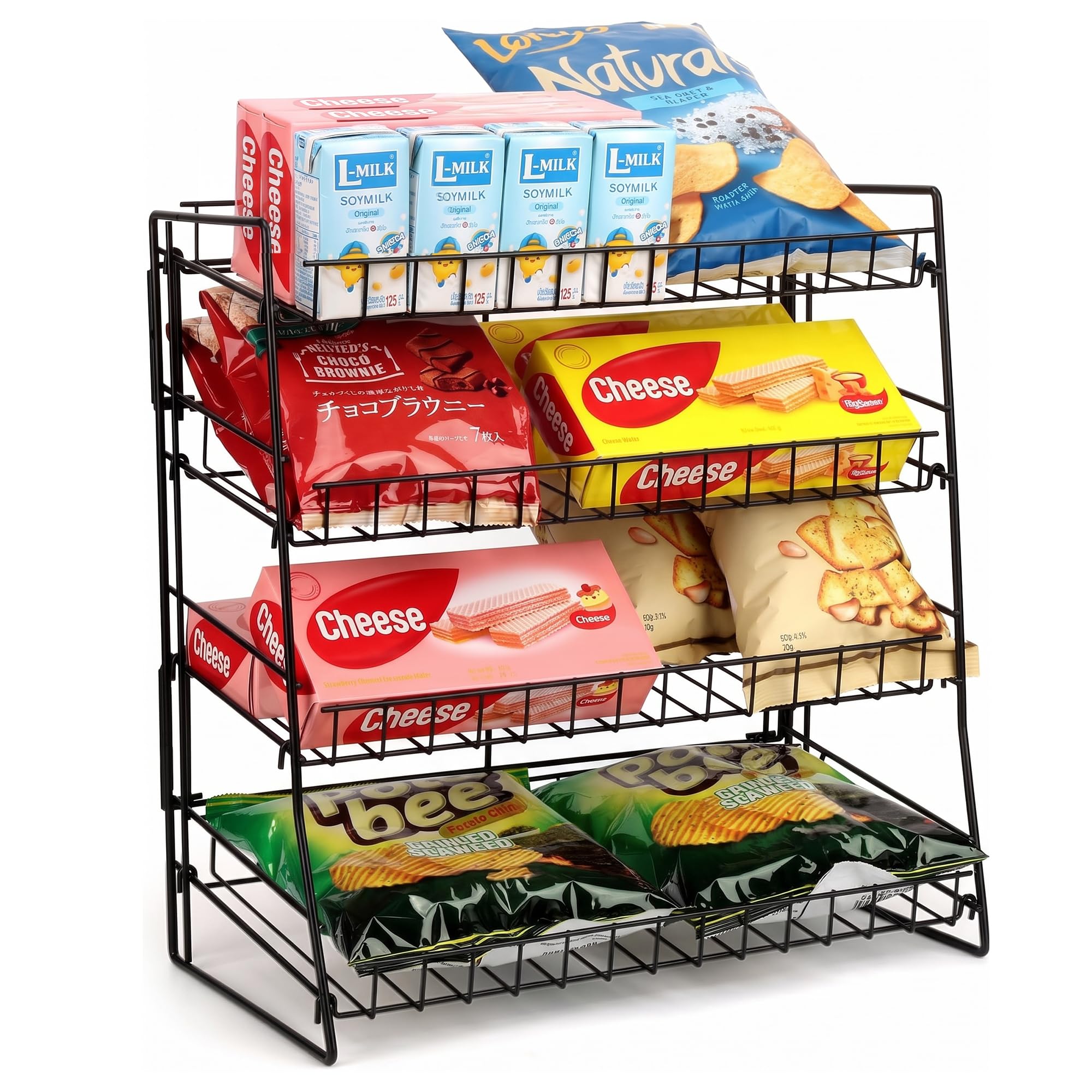 Photo 1 of Liaakrr Candy Display Rack, Metal Snack Rack Display Stand, Snack Organizer for Countertop, Kitchen and Stores