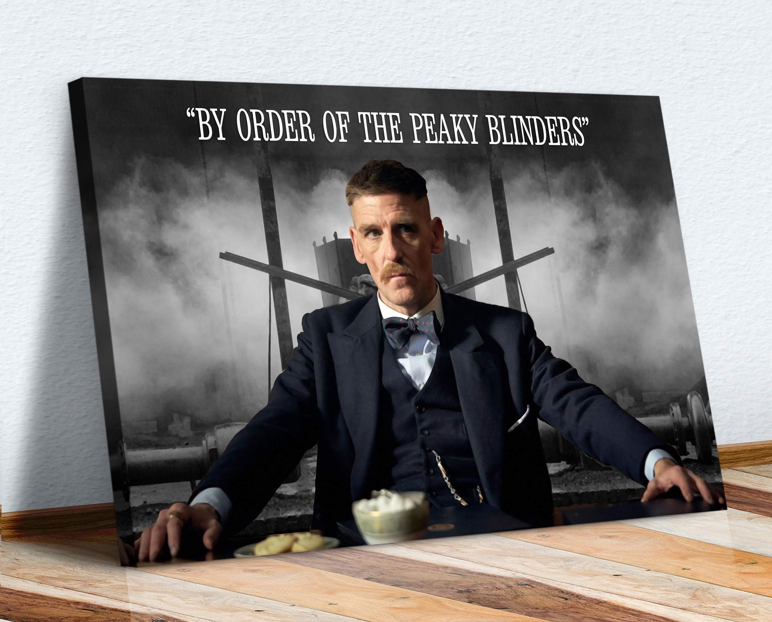 Canvasartshop Peaky Blinders Arthur Shelby Canvas Wall Art Print Picture Framed Quote (Xl 47In X 32In / 119Cm X 81Cm)