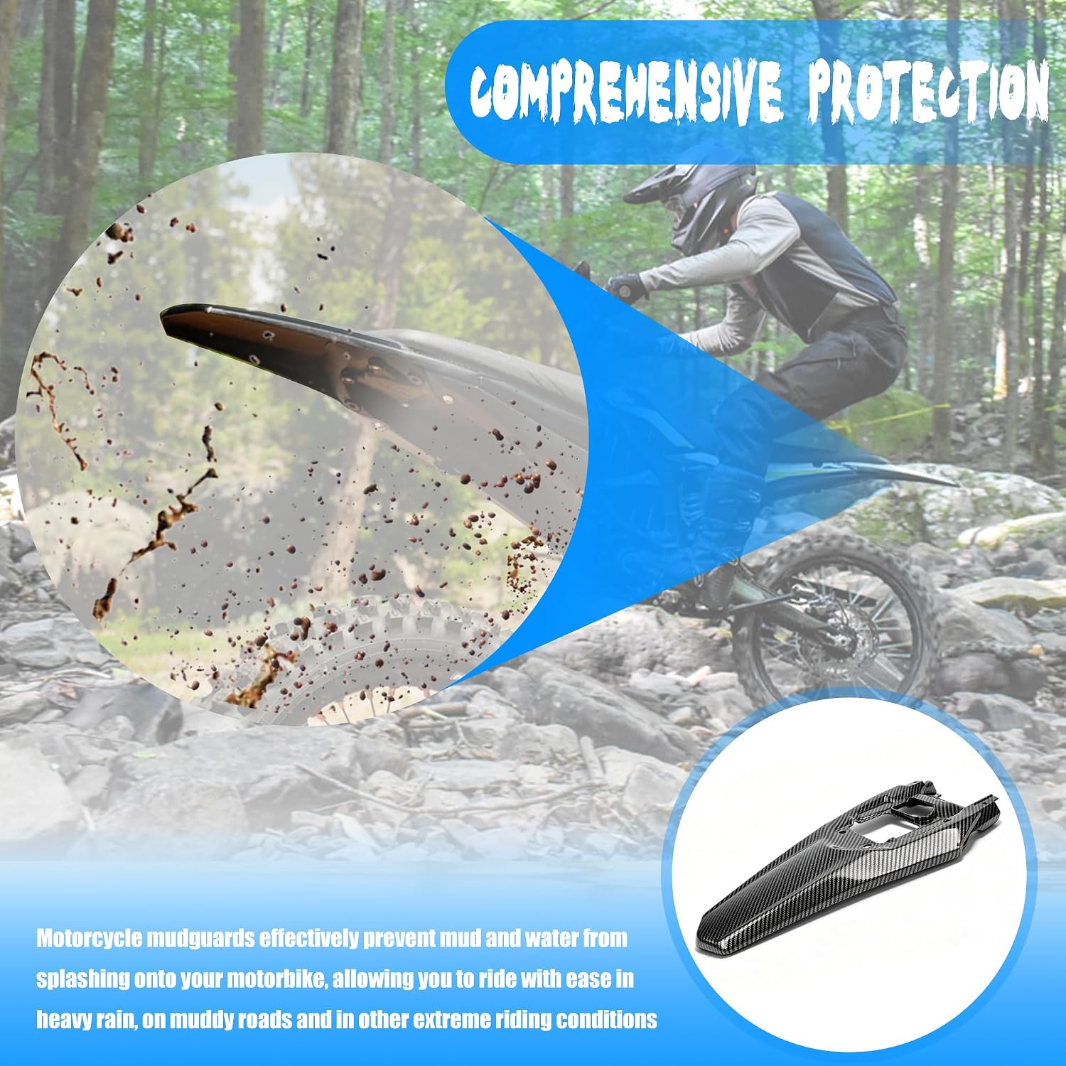 ABCERRS Dirt Bike Fender Motorcycle Rear Seat Mudguard Compatible with Surron Ultrabee Sur Ron Ultra Electric Bike