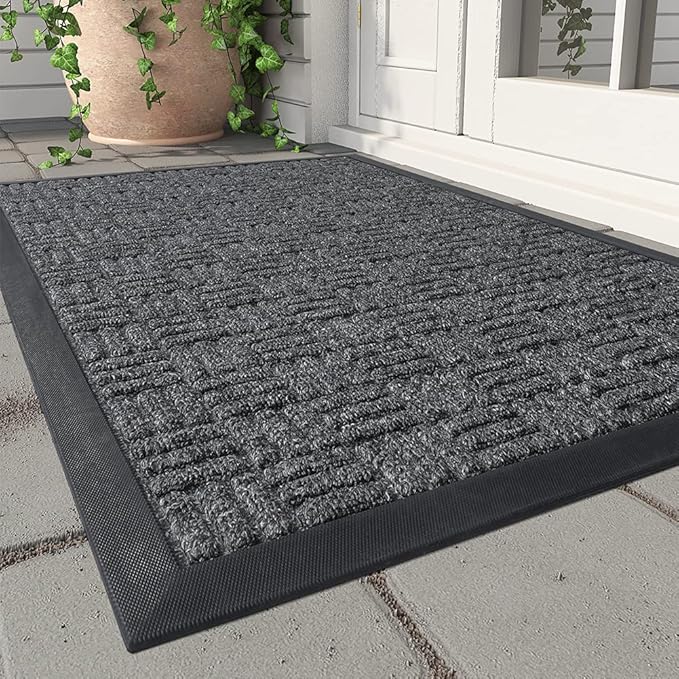 MontVooDoor Mat Outdoor Indoor Entrance DoormatsThick