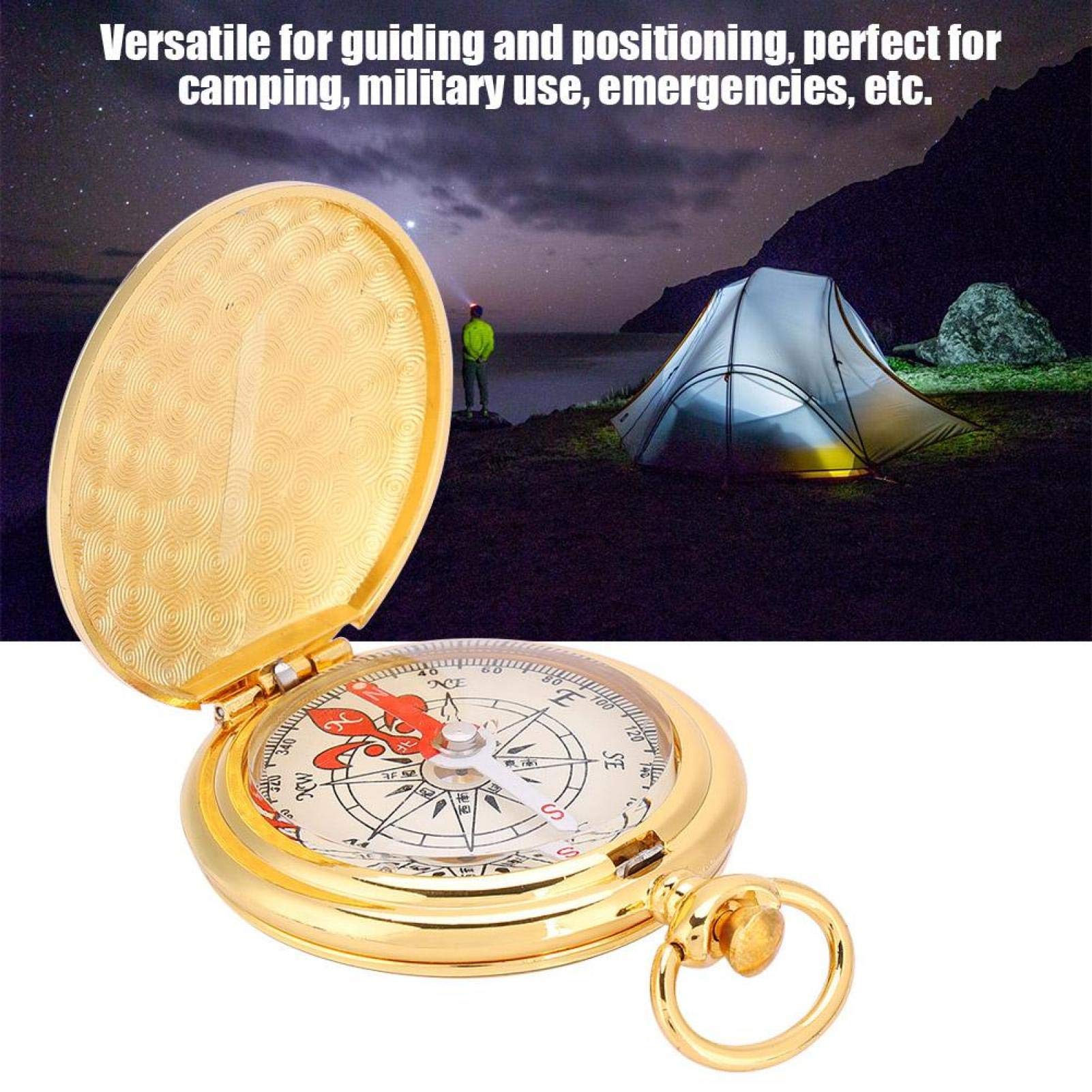 U-M Boussole Porte-clés En Métal – Précise, Portable – Pour Camping, Randonnée, Survie – Cadeau Pratique Et Original
