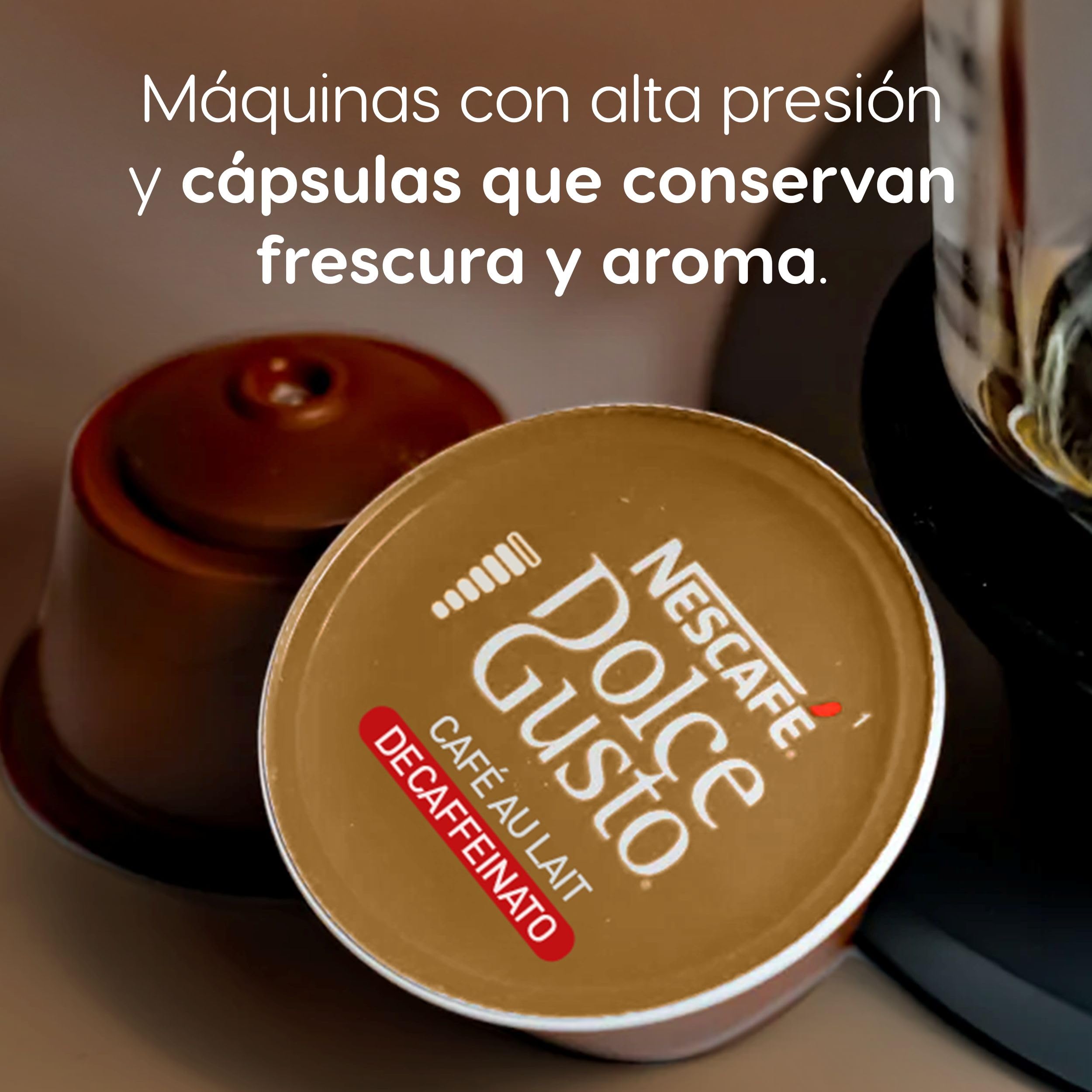 NESCAFÉ Dolce Gusto Café con Leche descafeinado - Cápsulas de Café, 90 Cápsulas (3 x 30)