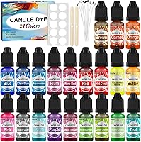 Vista 1 de Roizefar Tinte para velas – 21 colores de cera derretida para hacer velas, tinte a base de aceite para cera, tintes de color líquidos altamente