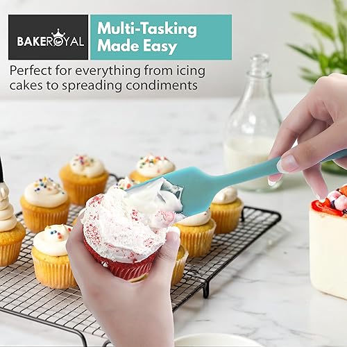 Miniatura 7 de Juego de espátulas de silicona  4 espátulas de goma de silicona resistente al calor 600F para tareas diarias  Espátulas de cocina de diseño sin